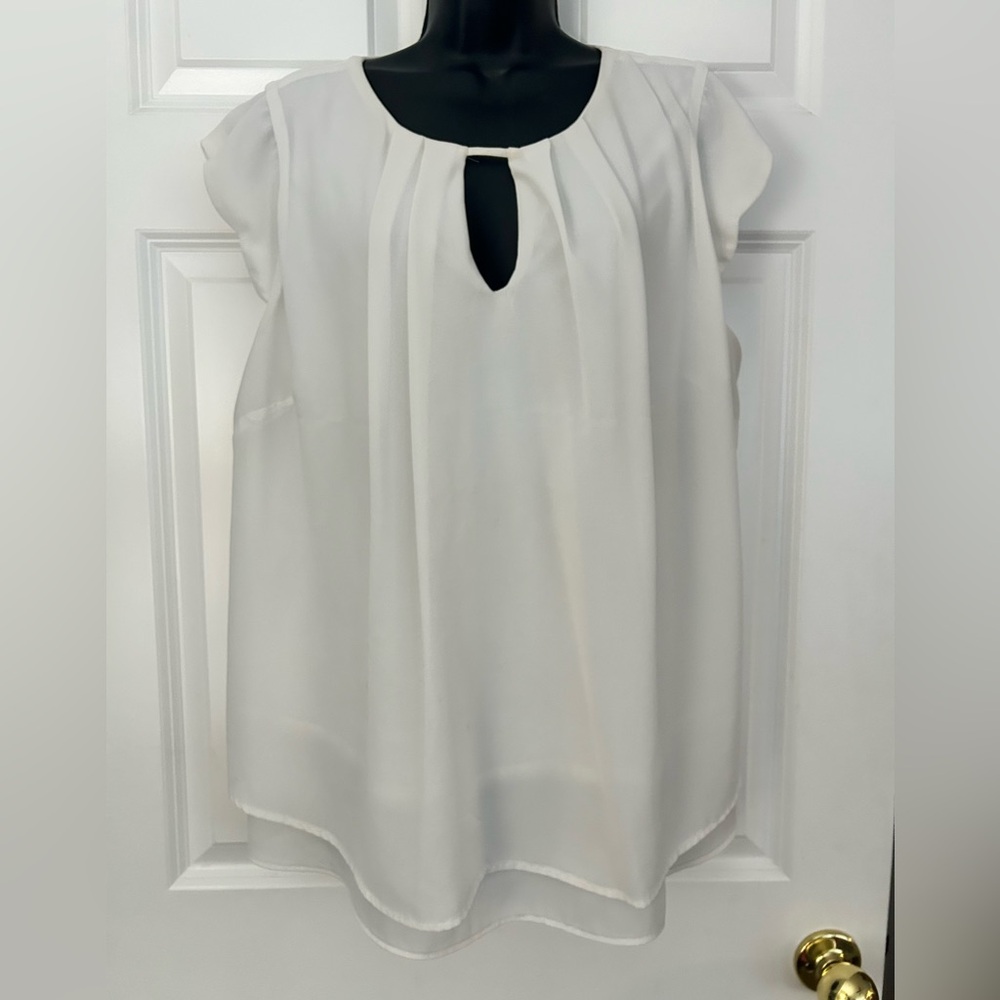 Monteau Cream Layered Blouse